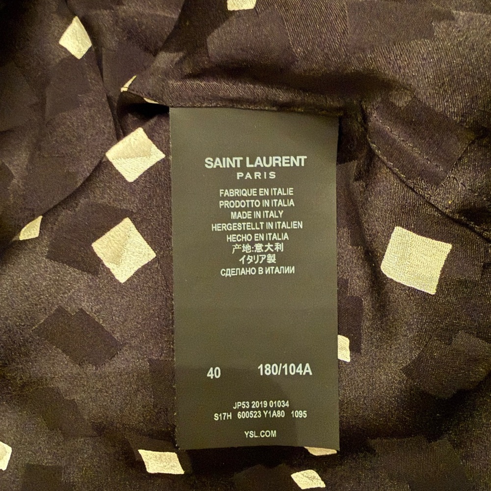 Saint Laurent Squarec Dot Silk Shirt - Picture 6 of 6